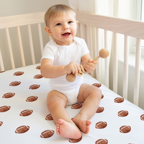 Watercolor Sports Theme Collection 3 Pack Crib Sheets - alt image 3