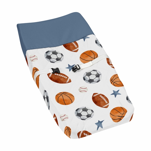 Watercolor Sports Theme Collection Changing Pad Cover