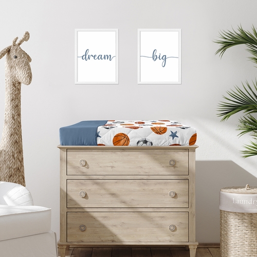 Watercolor Sports Theme Collection Changing Pad Cover - alt image 1