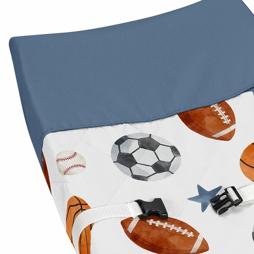 Watercolor Sports Theme Collection Changing Pad Cover - alt image 3