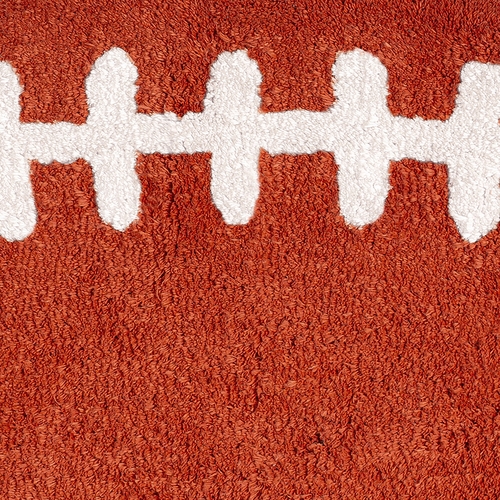 Watercolor Sports Theme Collection Football Accent Floor Rug - alt image 1