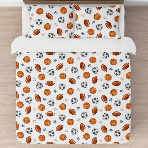 Watercolor Sports Theme Collection Full/Queen Bedding - alt image 2