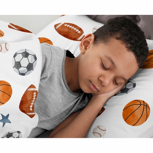 Watercolor Sports Theme Collection Full/Queen Bedding - alt image 3