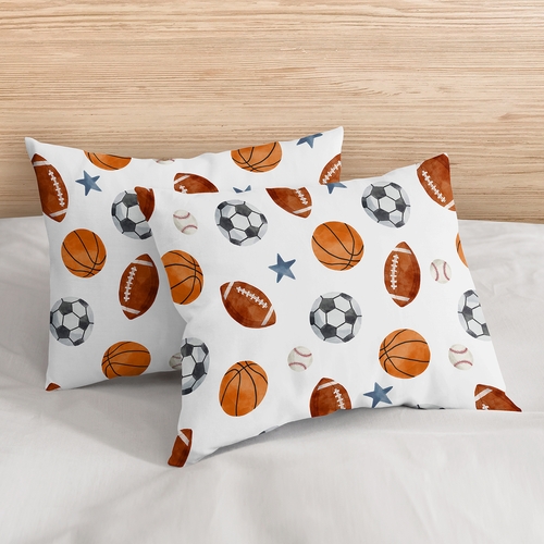 Watercolor Sports Theme Collection Full/Queen Bedding - alt image 4