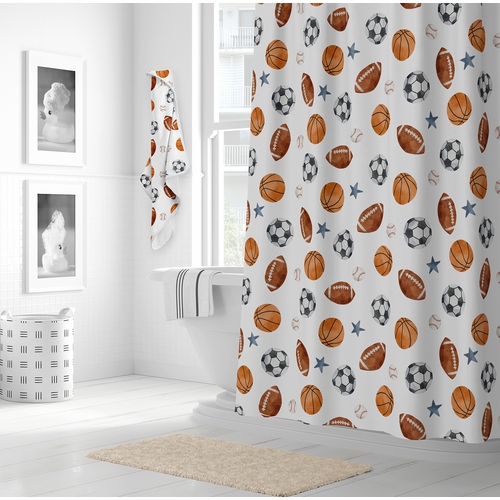 Watercolor Sports Theme Collection Hooded Baby Towels - Toddler Bath Towel - alt image 2