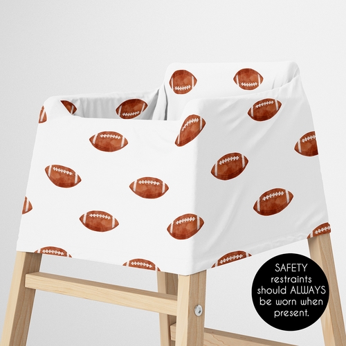 Watercolor Sports Theme Collection Multi Use Baby Car Seat and Nursing Cover - Football Print - alt image 4