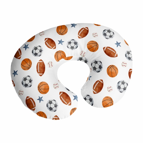 Watercolor Sports Theme Collection Nursing Breastfeeding Pillow Cover