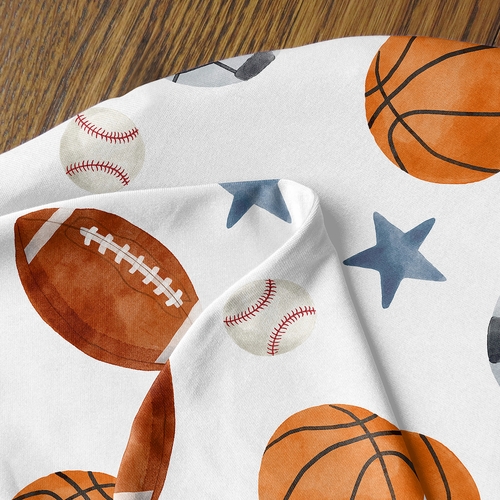 Watercolor Sports Theme Collection Nursing Breastfeeding Pillow Cover - alt image 3