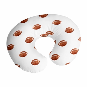 Watercolor Sports Theme Collection Nursing Breastfeeding Pillow Cover - Football Print
