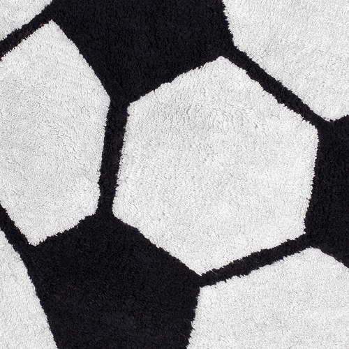 Watercolor Sports Theme Collection Soccer Ball Accent Floor Rug - alt image 1