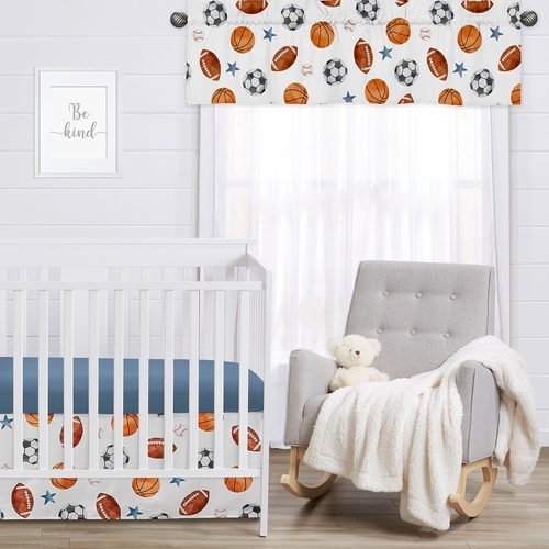 Watercolor Sports Theme Collection Window Valance - alt image 2