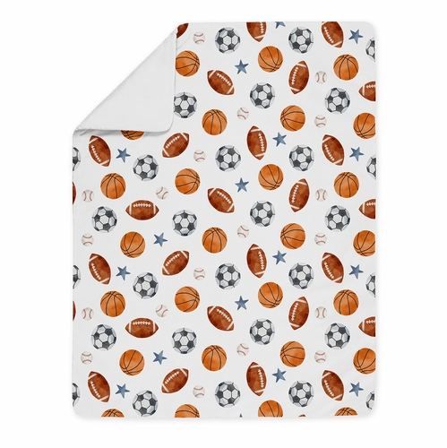 Watercolor Sports Theme Toddler Bedding - alt image 3