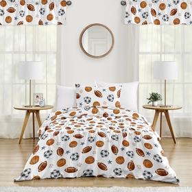 Watercolor Sports Theme Twin Bedding