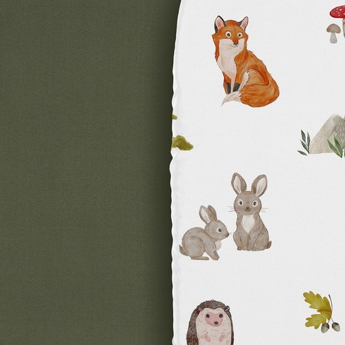 Watercolor Woodland Forest Animals Collection 2 Pack Baby Bassinet Fitted Sheets - alt image 4