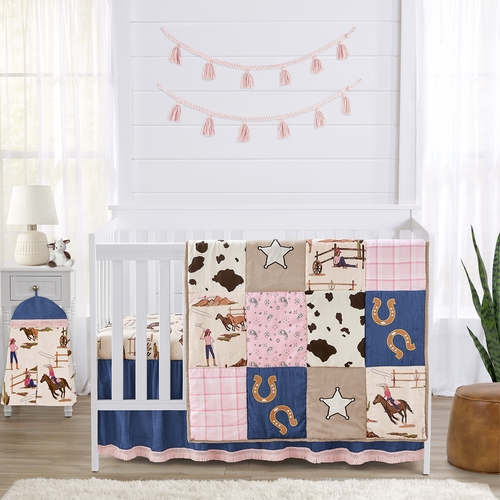 Western Cowgirl Collection 4 Piece Crib Bedding