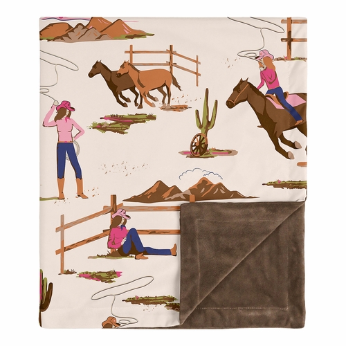Western Cowgirl Collection Baby Blanket