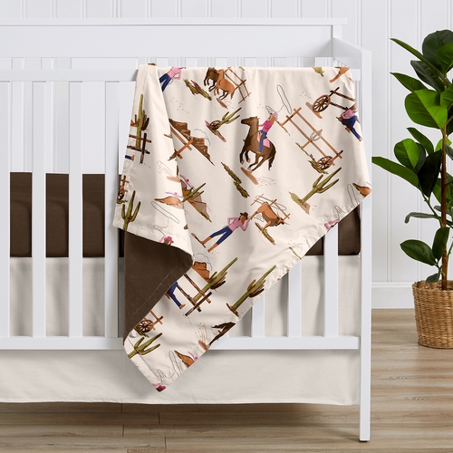 Western Cowgirl Collection Baby Blanket - alt image 1