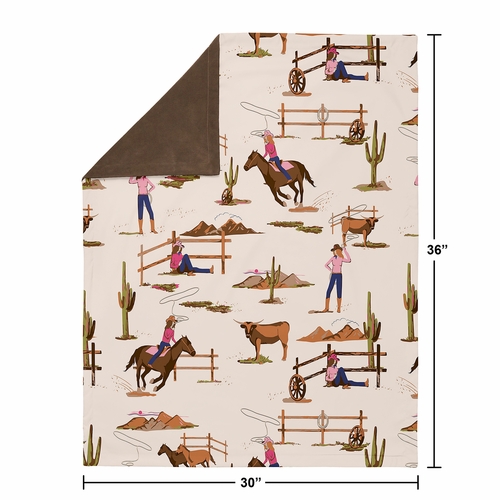 Western Cowgirl Collection Baby Blanket - alt image 3