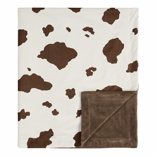 Western Cowgirl Collection Baby Blanket - Cow Print