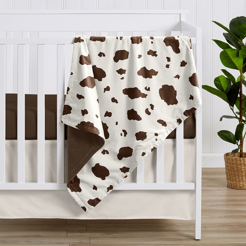 Western Cowgirl Collection Baby Blanket - Cow Print - alt image 1