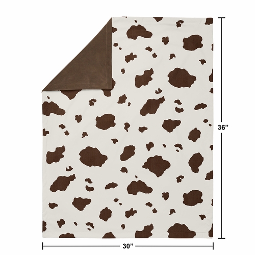 Western Cowgirl Collection Baby Blanket - Cow Print - alt image 3
