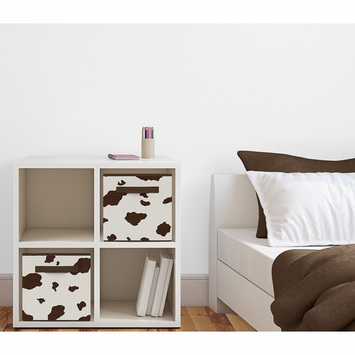 Western Cowgirl Collection Cow Print Foldable Fabric Storage Bins - alt image 1