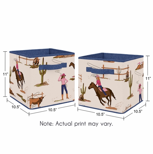 Western Cowgirl Collection Foldable Fabric Storage Bins - alt image 2