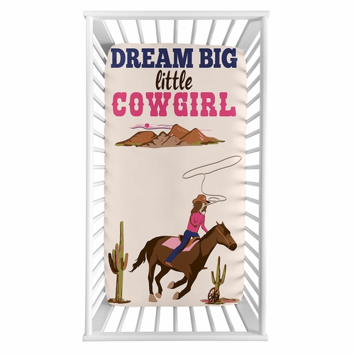 Western Cowgirl Collection Photo Op Crib Sheet - alt image 1