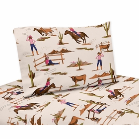Western Cowgirl Collection Queen Sheet Set