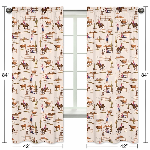 Western Cowgirl Collection Window Panels - Set of 2 - alt image 4