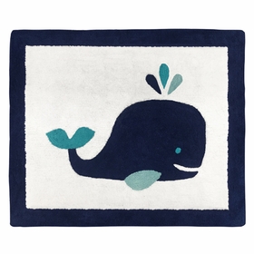 Whale Collection Accent Floor Rug