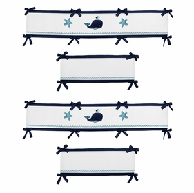 Whale Collection Crib Bumper Pad