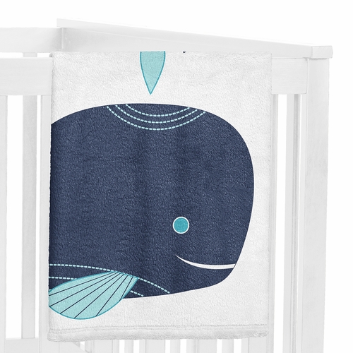 Whale Collection Monthly Milestone Baby Blanket - alt image 2