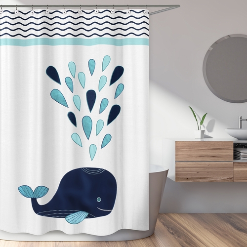 Whale Collection Shower Curtain - alt image 1