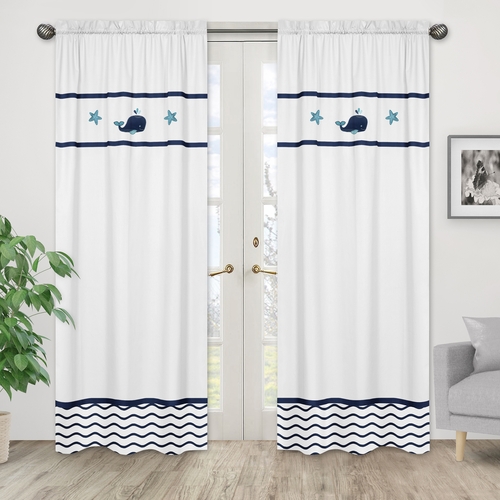 Whale Collection Window Panels - Set of 2 - alt image 1