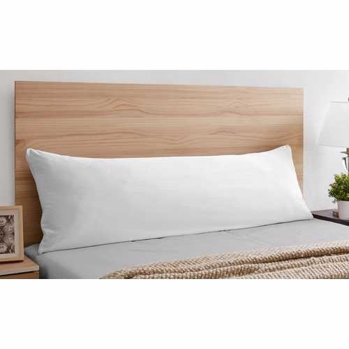 White Brushed Microfiber Full Length Body Pillow Cover - alt image 1
