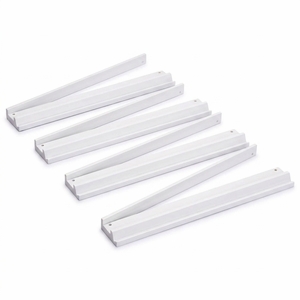 White Wooden Mahjong Racks with Pushers (17in.) & Travel Bag - Set of 4