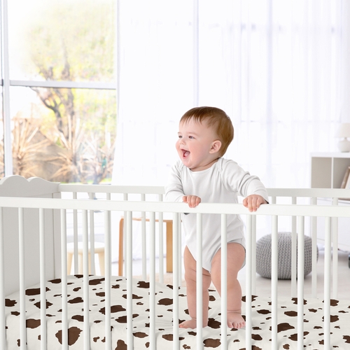 Wild West Collection 2 Pack Crib Sheets - Cow Print and Bandana Print - alt image 3