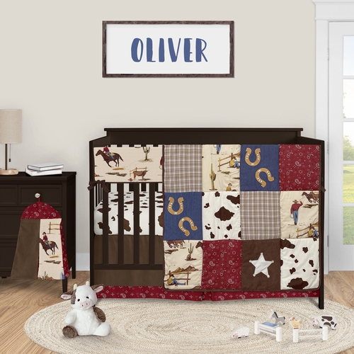 Wild West Collection 5 Piece Crib Bedding