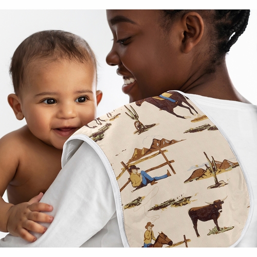 Wild West Collection Absorbent Burp Cloths - 3 Pack Set - alt image 1