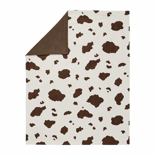 Wild West Collection Baby Blanket - Cow Print - alt image 1