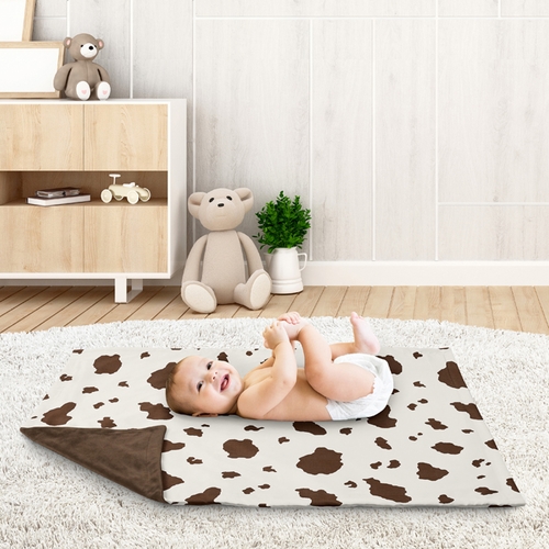 Wild West Collection Baby Blanket - Cow Print - alt image 2