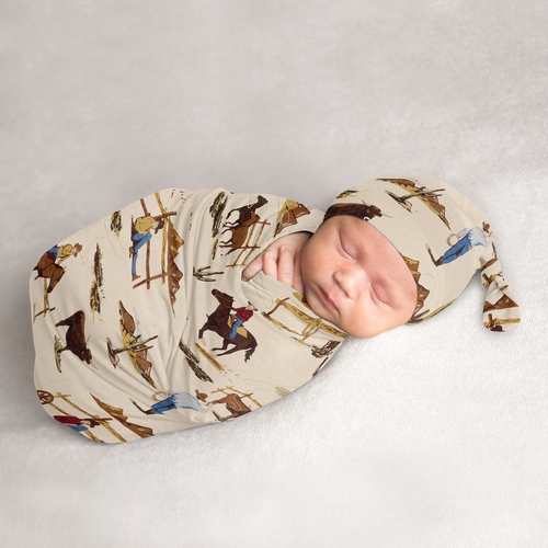 Wild West Collection Baby Cocoon and Beanie Hat - 2 Piece Set