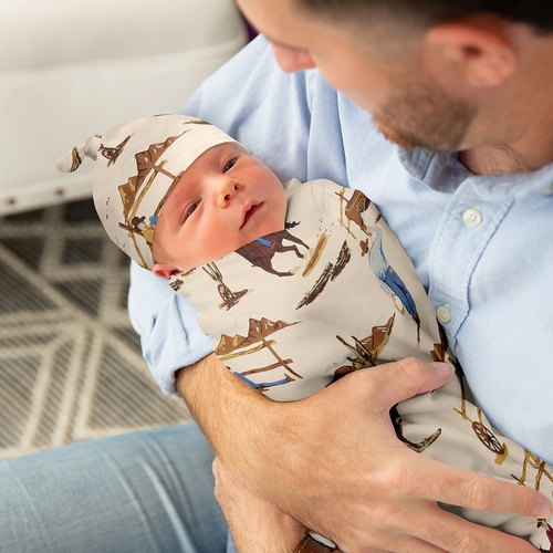 Wild West Collection Baby Cocoon and Beanie Hat - 2 Piece Set - alt image 2