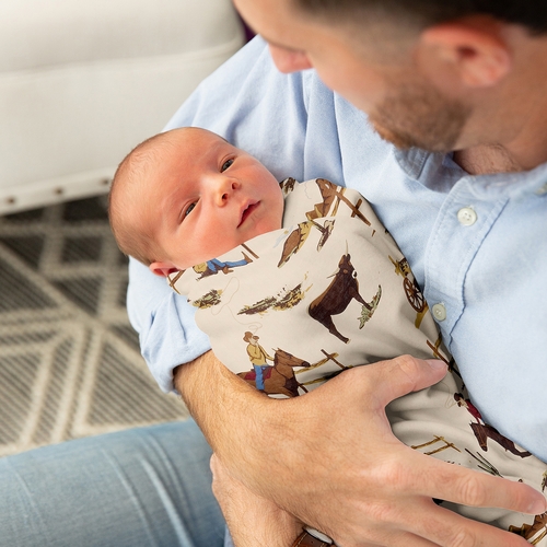 Wild West Collection Baby Swaddle Blanket - alt image 2