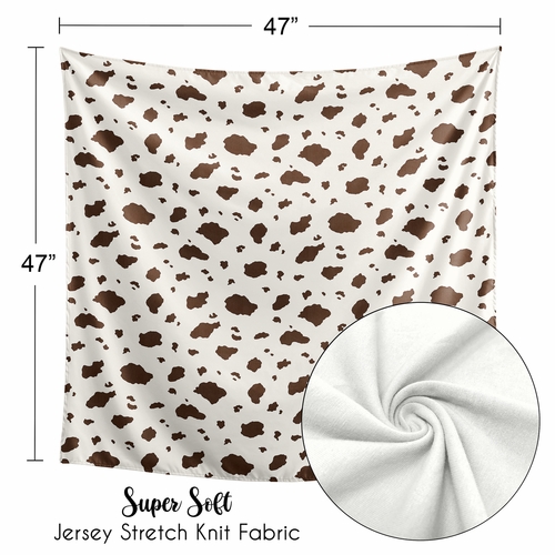 Wild West Collection Baby Swaddle Blanket - Cow Print - alt image 4