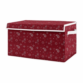 Wild West Collection Bandana Print Fabric Toy Bin Storage