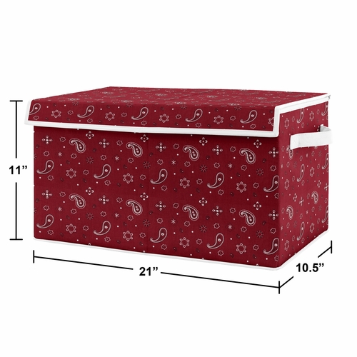 Wild West Collection Bandana Print Fabric Toy Bin Storage - alt image 2