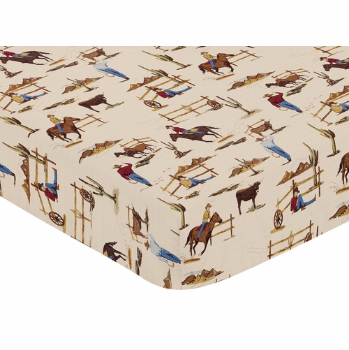 Wild West Collection Jersey Knit Crib Sheet - alt image 2