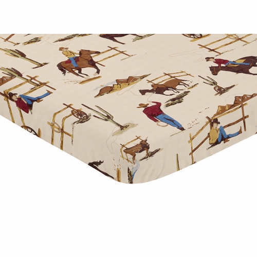 Wild West Collection Mini Crib Sheet